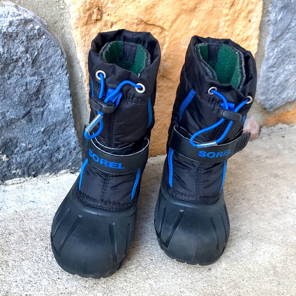 Sorel Kids Boots Black and Blue